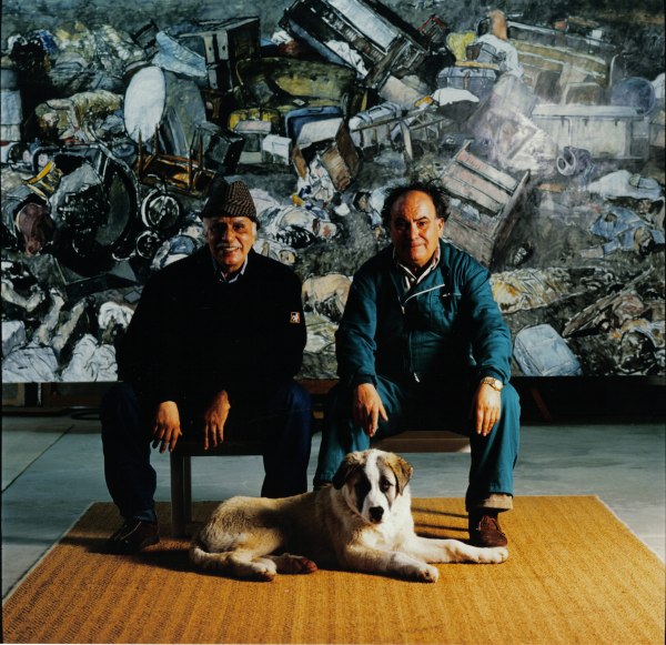 1994 - Con Francisco Nieva y Giorgio en su estudio de El Torcal, Toledo